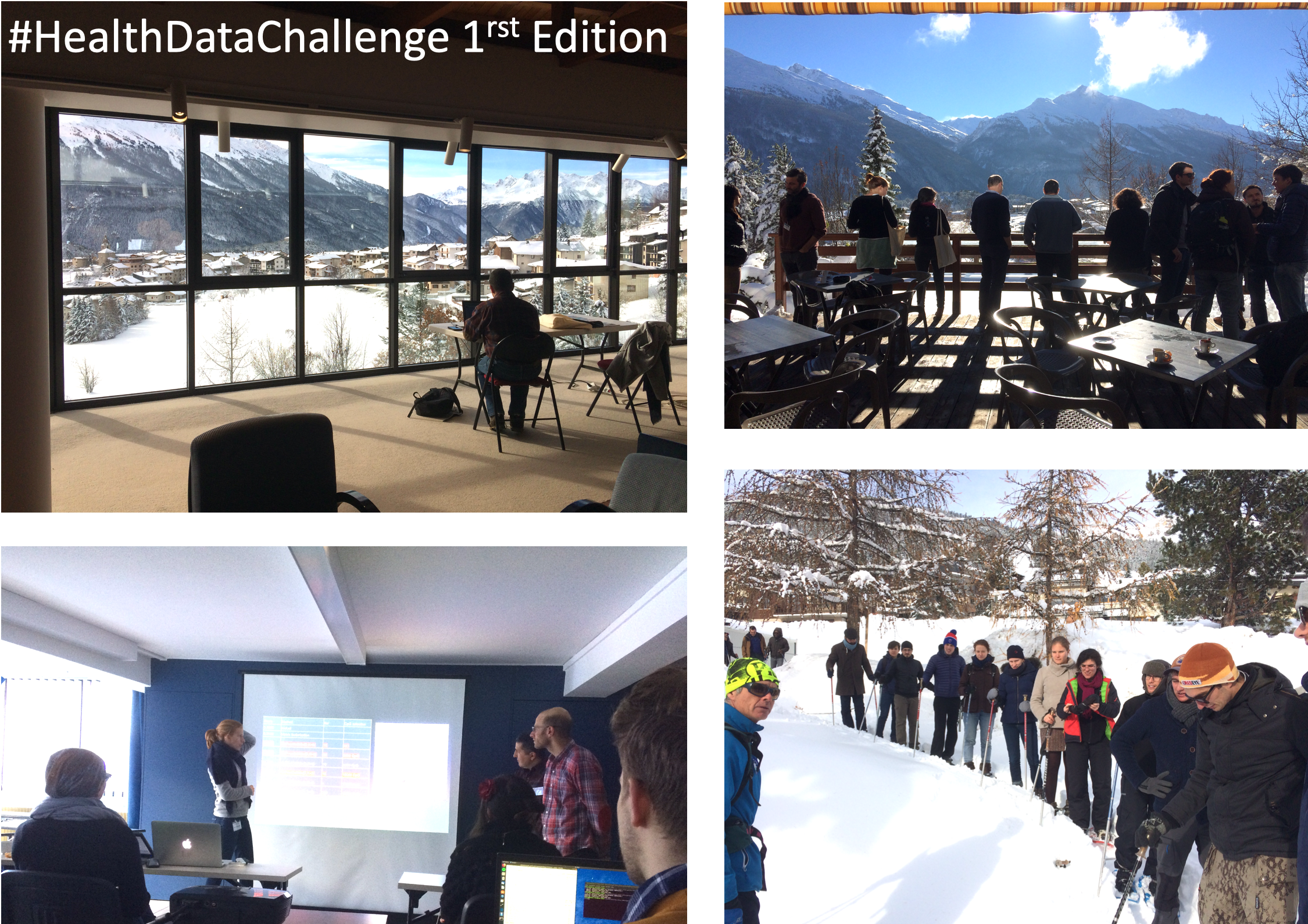 Health data challenge 1st edition, in 2018, at Aussois ski ressort, 40 participants